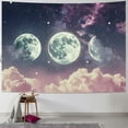 thumbnail image 1 of Chilfamy  Moon Phase Tapestry Pink Cloud and Moon on Purple Galaxy Space Tapestry for Bedroom,Nature Landscape Tapestry Wall Hanging for Living Room Dorm Home Wall Decor 40x30inch, 1 of 6