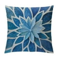 thumbnail image 1 of Chilfamy Navy Blue Teal Dahlia Pillow Covers Spring Summer Floral Couch Pillow Cases Modern Abstract Throw Pillows Home Decor for Living Room Bedroom Couch Bed Sofa Outdoor 22x22in, 1 of 5
