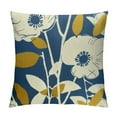 thumbnail image 1 of Chilfamy Navy Blue Yellow Floral Pillow Covers Spring Boho Rustic Art Flower Decorative Throw Pillow Cases Outdoor Farmhouse Decor for Sofa Couch Bed 24x24in, 1 of 5