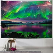 Chilfamy Northern Lights Tapestry  Dream Star Sky Tapestry Nature Wonders Lake Wall Hanging Tapestry for Living Room Bedroom  Painting