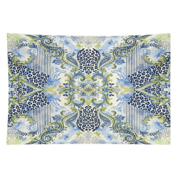 Chilfamy Ornate Paisley Floral Medallion Pattern Polyester Wall Tapestry Anti Wrinkle Art Hanging Decor for Bedroom Living Room Home Holiday Decoration Gift