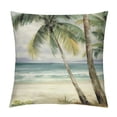 thumbnail image 1 of Chilfamy Palm Trees Surfboard Beach Pillow Covers for Couch Sofa Indoor Outdoor Square Printed on Both Sides 1PC 18x18in, 1 of 5