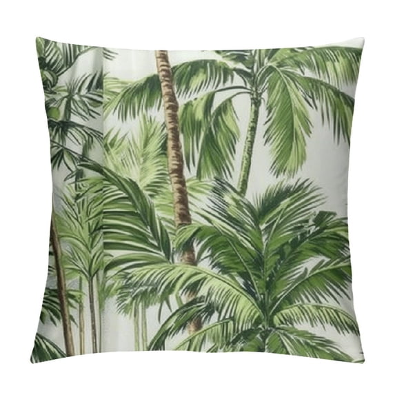Chilfamy Palm Trees Wallpaper Pillow Covers for Couch Sofa Indoor Outdoor Pillow Case Aesthetic Decorative 1PC 22x22in