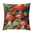 thumbnail image 1 of Chilfamy  Pillow Cover Mushrooms and Strawberries Farmhouse Pillow Covers Outdoor Throw Pillow Covers Cushion Cases Decorative 70s Vintage Cute Abstract Mushrooms Pillows Decorative Throw 12x12in, 1 of 5