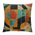 thumbnail image 1 of Chilfamy Pillow Cover Retro Orange and Turquoise Geometric Mid Century Lumbar Pillow Covers Outdoor Pillowcase Retro Mid Century Modern Abstract Pattern Throw Pillowcase Decorations Supplies White, 1 of 5