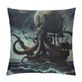 thumbnail image 1 of Chilfamy Pillow Covers, Ocean Octopus Decorative Throw Pillow Covers Kraken Octopus Ship Pillowcase Farmhouse Cushion Cases for Sofa Couch Outdoor Home Decorations White, 1 of 5
