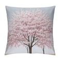 thumbnail image 1 of Chilfamy Pink Flowers Pillow Covers for Couch Sofa Indoor Outdoor Square Short Plush 1PC 22x22in, 1 of 5