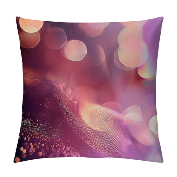 Chilfamy Pink and Silver Glitter Light Print,Modern Hidden Zipper Home Sofa Decorative Throw Pillow Cover Cushion Case Square,Pink and Silver