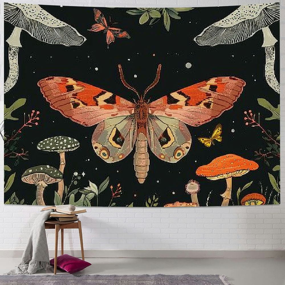 CZXCV Botanical Moon Phase Tapestry - 130x150cm Bohemian Wall Hanging For Bedroom, Living Room, Dorm Decor