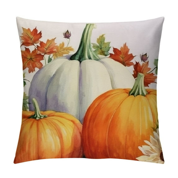 Chilfamy Pumpkin Fall Decorations Pillow Covers Outdoor Decorative for Couch Bed Sofa Aesthetic Decor Home Decor 1PC 12x12in
