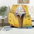 thumbnail image 1 of Chilfamy Rainbow Swirl Print Flannel Throw Blanket for All Seasons, Soft Plush Blanket, Hand/Machine Washable 40x50in, 1 of 6
