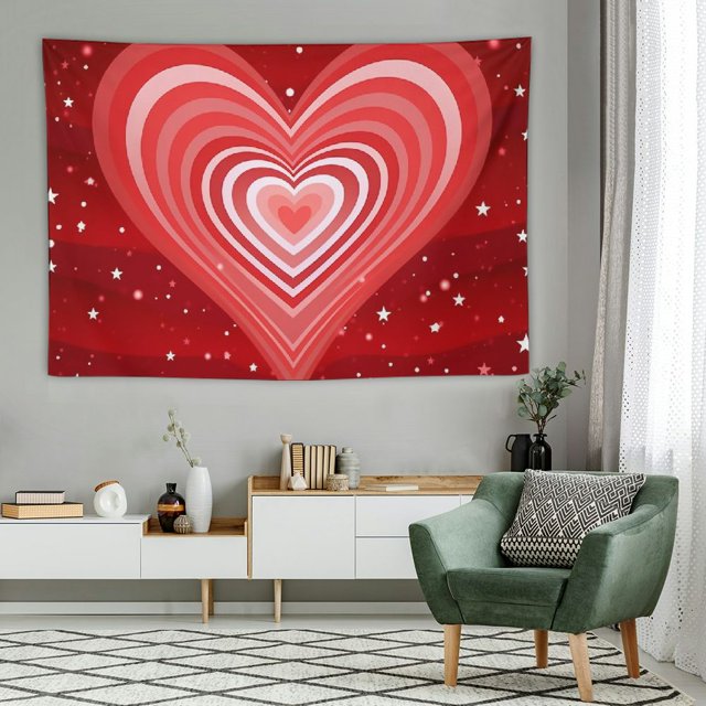 Chilfamy Red Tapestry for Bedroom Aesthetic, Room Decor for Teen Girls