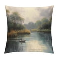 thumbnail image 1 of Chilfamy River Boat Sky Pillow Covers High-quality Square Design Indoor Outdoor Pillow Case, 1 of 5