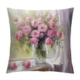 thumbnail image 1 of Chilfamy Roses Pillow Covers Short Plush Indoor Outdoor Pillowcase 1PC 20x20in, 1 of 5
