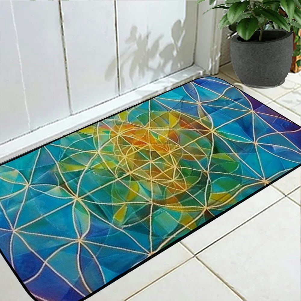 Chilfamy Sacred Geometry Door Mats Non-Slip Entrance Mat for Home ...