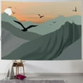 thumbnail image 1 of Chilfamy  Sage Green Mountain Tapestry for Bedroom, Boho Abstract Sun Landscape Wall Hanging, Mid Century Sunset Tapestry Minimalist Aesthetic Decor for Living Room College Dorm 50x40inch, 1 of 6
