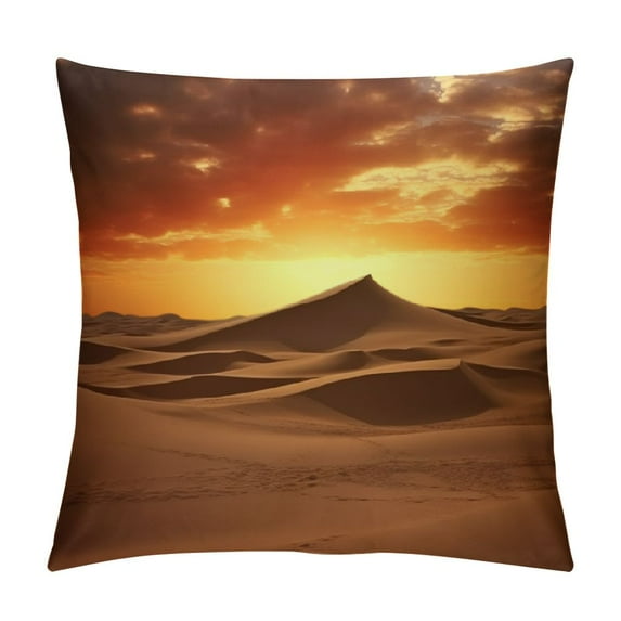 Chilfamy Sand Dunes Clouds Fashion Style Dirt-Resistant Throw Pillow Covers for Couch Sofa Bed Living Room Bedroom High-Quality Year-Round Use 1PC 20x20in