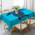 Chilfamy Sea Turtle Silhouette Rectangle Dining Tablecloth, Festive ...