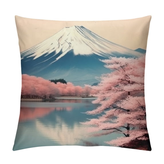 Chilfamy Snow, Lake Pillow Covers for Couch Sofa Indoor Outdoor Printed on Both Sides Winter Pillow Case 1PC 20x20in