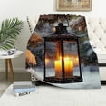 thumbnail image 1 of Chilfamy Snow Lantern Candle Throw Blanket for All Seasons, Unisex Gift Blanket, Perfect Gifts for Christmas 40x50in, 1 of 6
