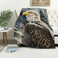 thumbnail image 1 of Chilfamy  Snow Pine Tree Iceberg  Throw Blanket Eagle Tree Throw Blankets for Couch, Sofa Bed Living Room Bird Animals Throw Blanket Throw White, 1 of 6