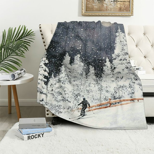 Chilfamy Snow Throw Blanket for Couch & Outdoor All Seasons, High