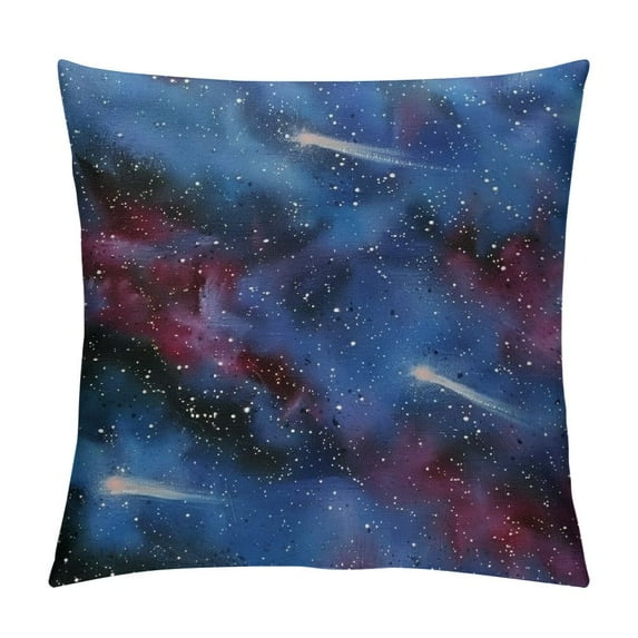 Chilfamy Space Throw Pillow Cushion Cover, The Sky Stardust Meteor Shower Wish Halo Scenery, Decorative Square Accent Pillow Case 20x20in