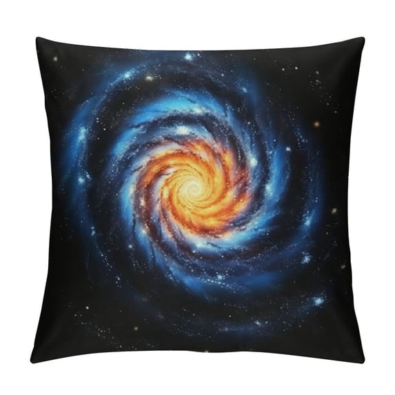 Chilfamy Spiral Galaxy Stars Pillow Covers for Couch Sofa Indoor Outdoor Zipper Closure Throw Pillow Cover 1PC 22x22in