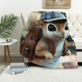 thumbnail image 1 of Chilfamy Squirrel Throw Blanket, Flannel Throw Blanket Sofa Chair Cover Decorative for Bed Couch Soft Chair, Pattern Throw Travel Nap Throws Blanket  40x50in, 1 of 6