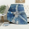 thumbnail image 1 of Chilfamy Starfish Theme Print Throw Blanket - Soft and Cozy All Seasons Blanket Gifts for Couch Bed Sofa - Multi-Purpose Flannel Blanket Gift Set 40x50in, 1 of 6