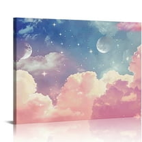 Chilfamy Stars Theme Canvas Wall Art, Modern Prints for Home Decor, Ready to Hang - Ideal Gift Choice 16x12in