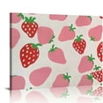 thumbnail image 1 of Chilfamy Strawberry Canvas Wall Art Print Ready To Hang Home Decor 16x12in, 1 of 6