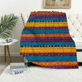 thumbnail image 1 of Chilfamy Stripes Color Scheme Print Flannel Throw Blanket for All Seasons - Decorative Blanket for Chair, Bedroom, Sofa, Bed, Outdoor Travel 40x50in, 1 of 6