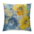 thumbnail image 1 of Chilfamy Summer Floral Decorative Throw Pillow Covers Farmhouse Pillow Covers Yellow Watercolor Flowers Pillowcase Square Cushion Covers Sofa Bed Décor White, 1 of 5