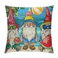 thumbnail image 1 of Chilfamy Summer Pillow Cover Farmhouse Decorative Throw Pillow Case Indoor Outdoor Cushion Cover Gnomes Popsicle Ice Cream Hello Sweet Summer Vibes Pillowcase for Couch Living Room 24x24in, 1 of 5
