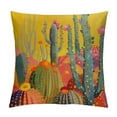 thumbnail image 1 of Chilfamy Summer Style for Home Couch Decor Tropical Succulent Plants Cactus Throw Pillow Cushion Covers Oil Painting Prickly Pea Pillow Cases 24x24in, 1 of 5