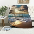 thumbnail image 1 of Chilfamy Sunbeam Wave Nature Throw Blanket for Couch Sofa Bed Office Decor All Seasons Long-Lasting Lightweight Blanket 60x80in, 1 of 6