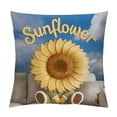 thumbnail image 1 of Chilfamy Sunflower Modern Farmhouse Rustic Decorative Square Pillow Case with Zipper Home Decor 24x24in, 1 of 5