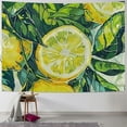 thumbnail image 1 of Chilfamy Tapestry Watercolor Lemon Nice Orange Pattern Tea Leafs Citrus Lime Food Drink Green Fruit Abstract Color Tapestry Wall Hanging Blanket Wall Bedroom Decor Painting, 1 of 6
