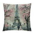 thumbnail image 1 of Fenyluxe Throw Pillow Cover Paris Street View of Oil Painting Pillow Case Decorative for Sofa Couch Chair Bedroom  White, 1 of 5