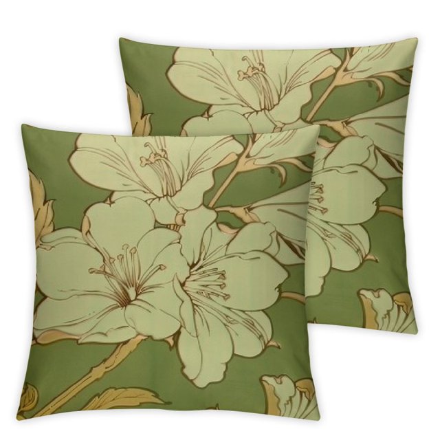 Chilfamy Throw Pillow Covers,2pcs Cartoon Begonia Cushion Covers for