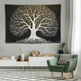 thumbnail image 1 of Chilfamy  Tree Tapestry for Bedroom, Tree of Life Tapestry Wall Hanging,Black and White Tapestry for Living Room 60x40in, 1 of 7