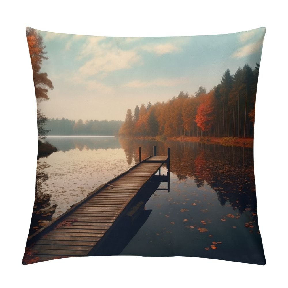 Chilfamy Trees Fall Colors Fashion Style DirtResistant Throw Pillow