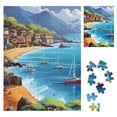 thumbnail image 1 of Chilfamy  Tropical Homes Jigsaw Puzzle Puzzles for Adults, Bayside Beach Marina Art Jigsaw Puzzles for Challenging Family Activity Games Colorful DIY Puzzle for Home Decor Gifts 500PCS, 1 of 8