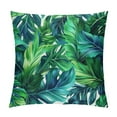 thumbnail image 1 of Chilfamy Tropical Leaves Pillow Covers Short Plush Square Design 1PC Indoor Outdoor Throw Pillow Case Breathe Freely Easy to Change 12x12in, 1 of 5