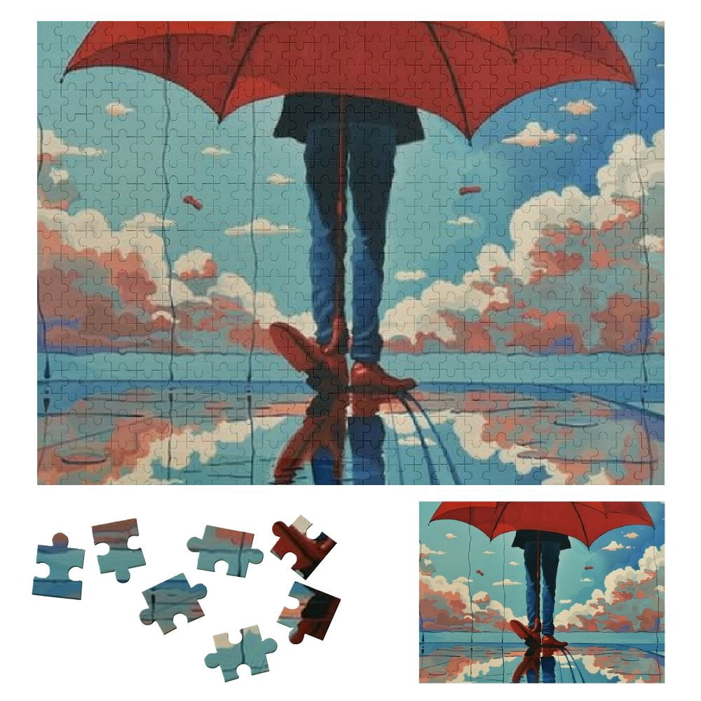 Chilfamy Umbrella Water Clouds Wooden Jigsaw Puzzle for Adults ...