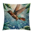 Chilfamy Vintage Birds Outdoor Throw Pillow Covers Colorful Hummingbird