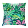 thumbnail image 1 of Chilfamy Watercolor Green Leaves Pillowcase Tropical Palm Leaf Throw Pillow Covers Summer Style Super Soft Square Sofa/Baby Room/Living Room/Crib/Home Decor 20x20in, 1 of 5