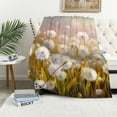 thumbnail image 1 of Chilfamy White Flowers Sun Light Grass Throw Blanket for Couch Sofa Bed All Seasons Decor Gifts 60x80in, 1 of 6
