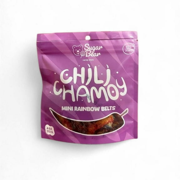Chili Chamoy Mini Rainbow Belts 4oz Pack Spicy & Tangy Gummy Candy, Sweet & Sour Chamoy Coated Rainbow Gummies, Perfect Snack & Party Treat